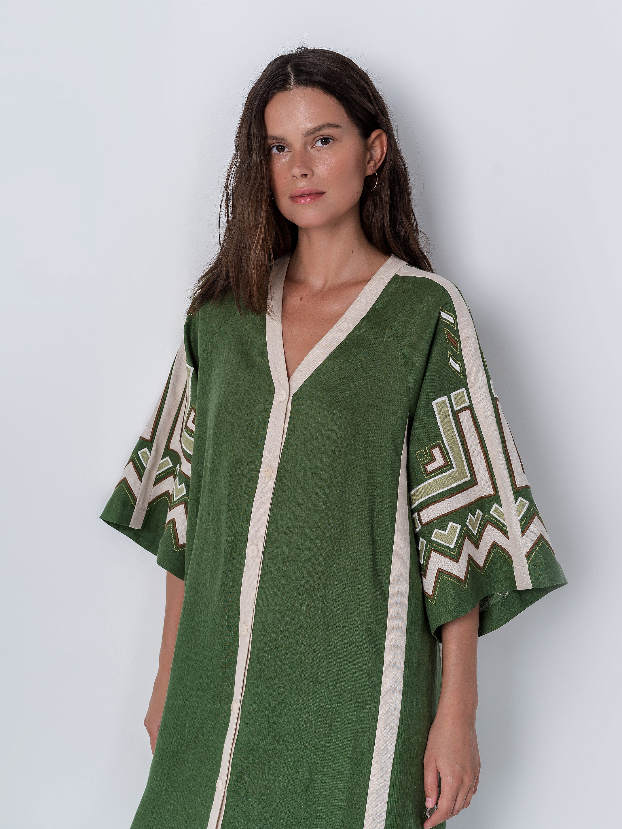 Green dress with short sleeve Symwol cheap