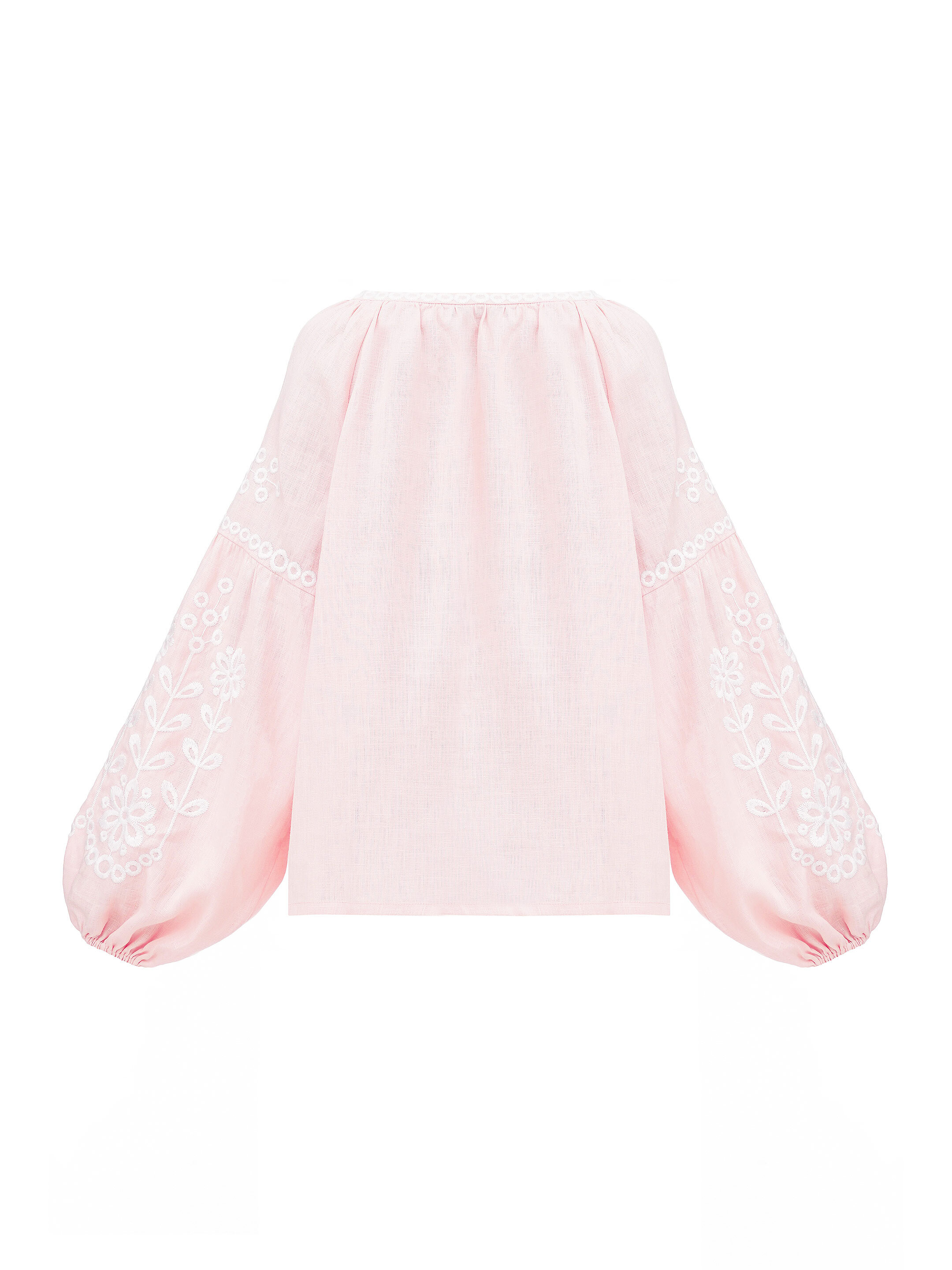 Light purple embroidered linen with floral ornament BOTANIC buy
