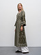 Linen embroidered dress with buttons Smereka
