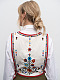 Linen embroidered vest with ties Yaryna vest
