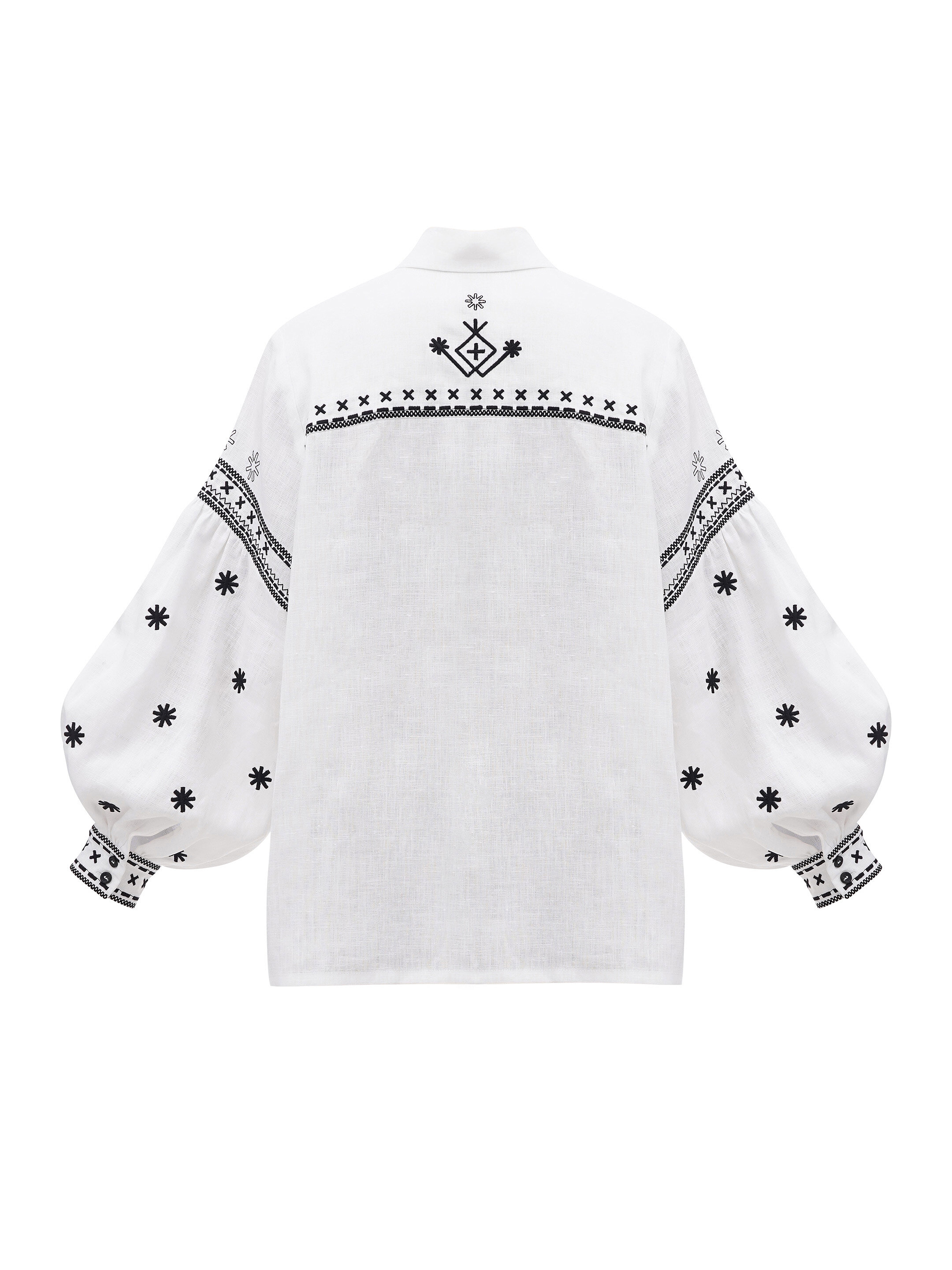 White linen shirt with embroidery Tsvit sizes