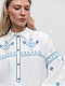 White linen shirt with embroidery Tsvit Syniy