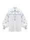 White linen shirt with embroidery Tsvit Syniy
