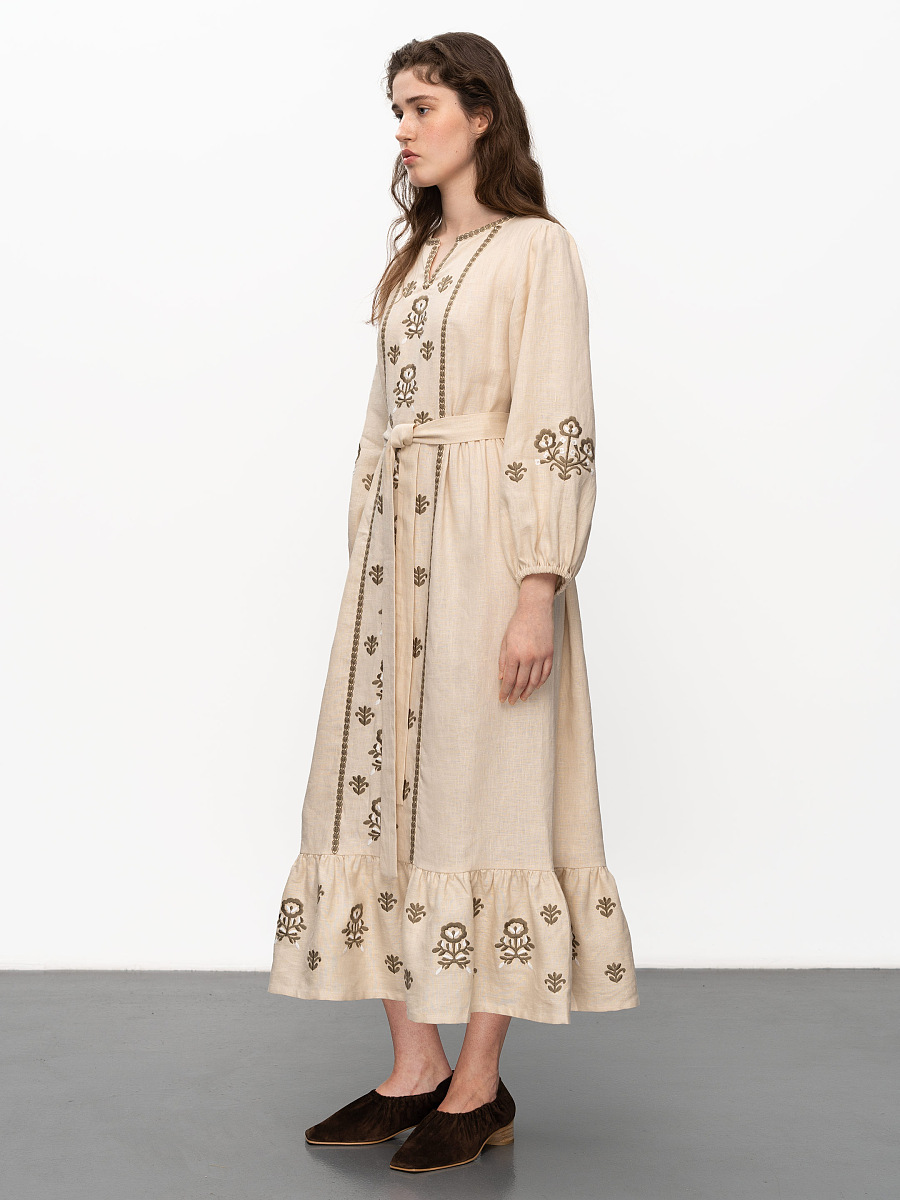 Embroidered linen dress Tranoy [0]