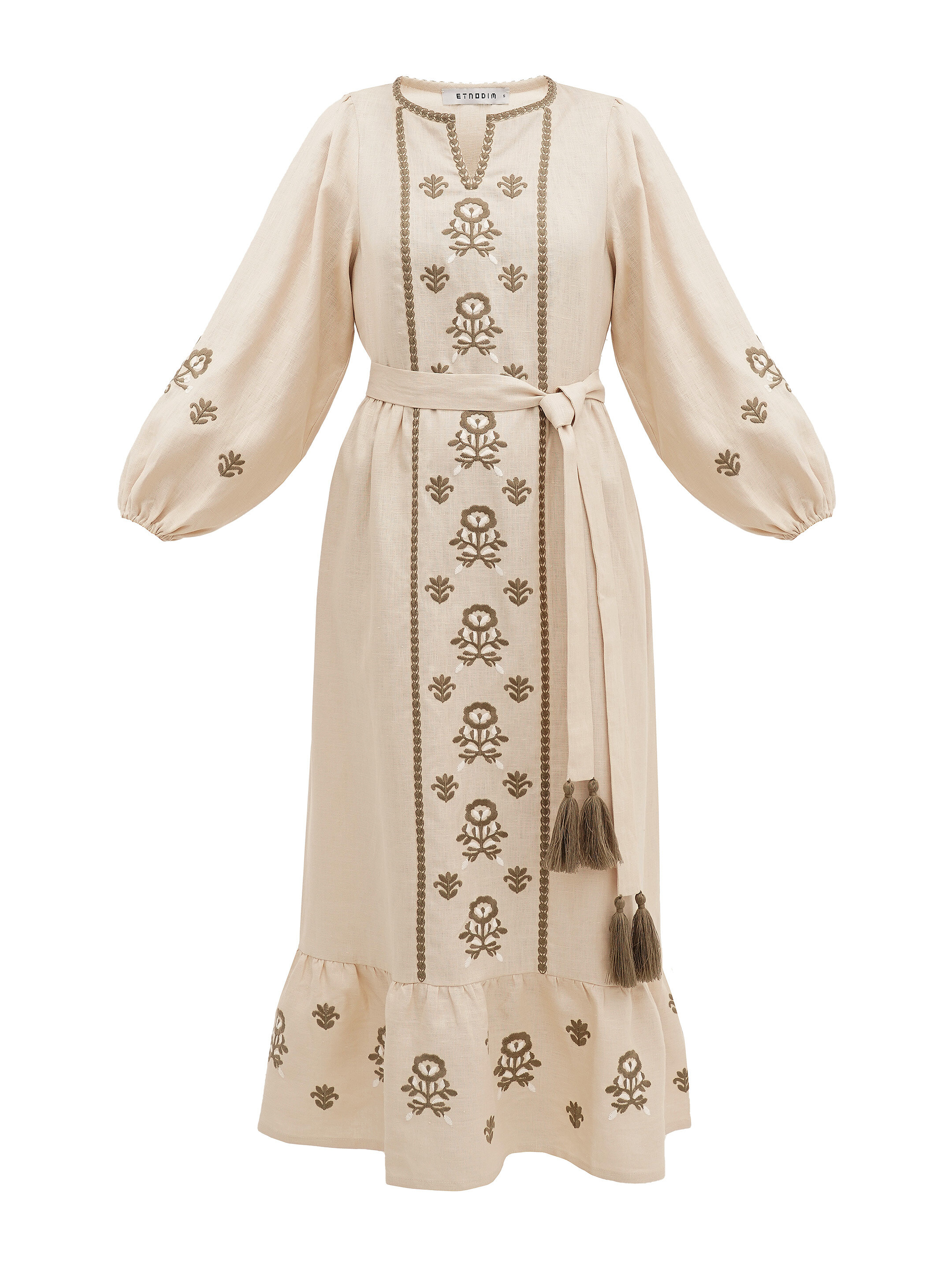 Embroidered linen dress Tranoy fitting