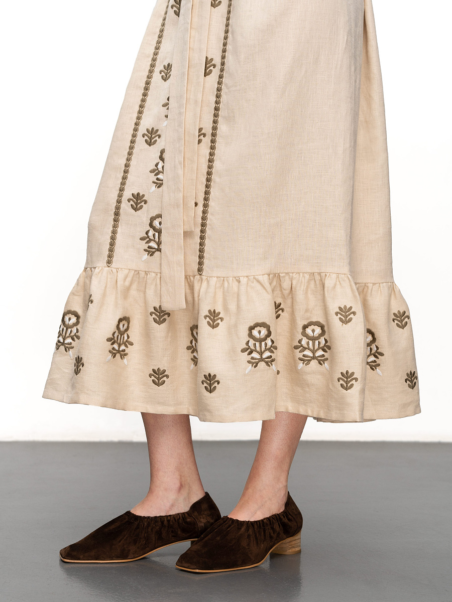 Embroidered linen dress Tranoy [0]