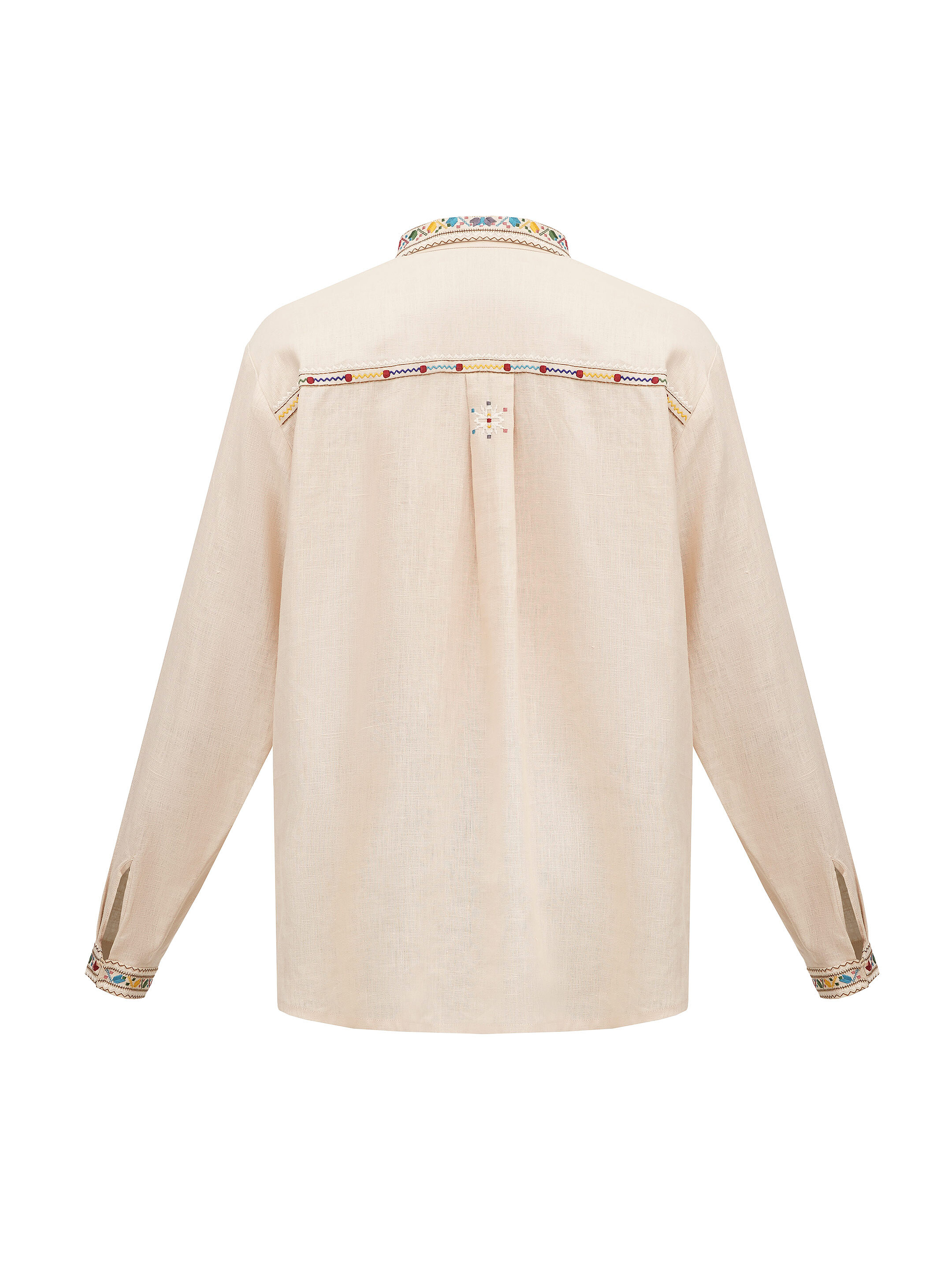 Men's embroidered shirt with collar Veremiy fitting