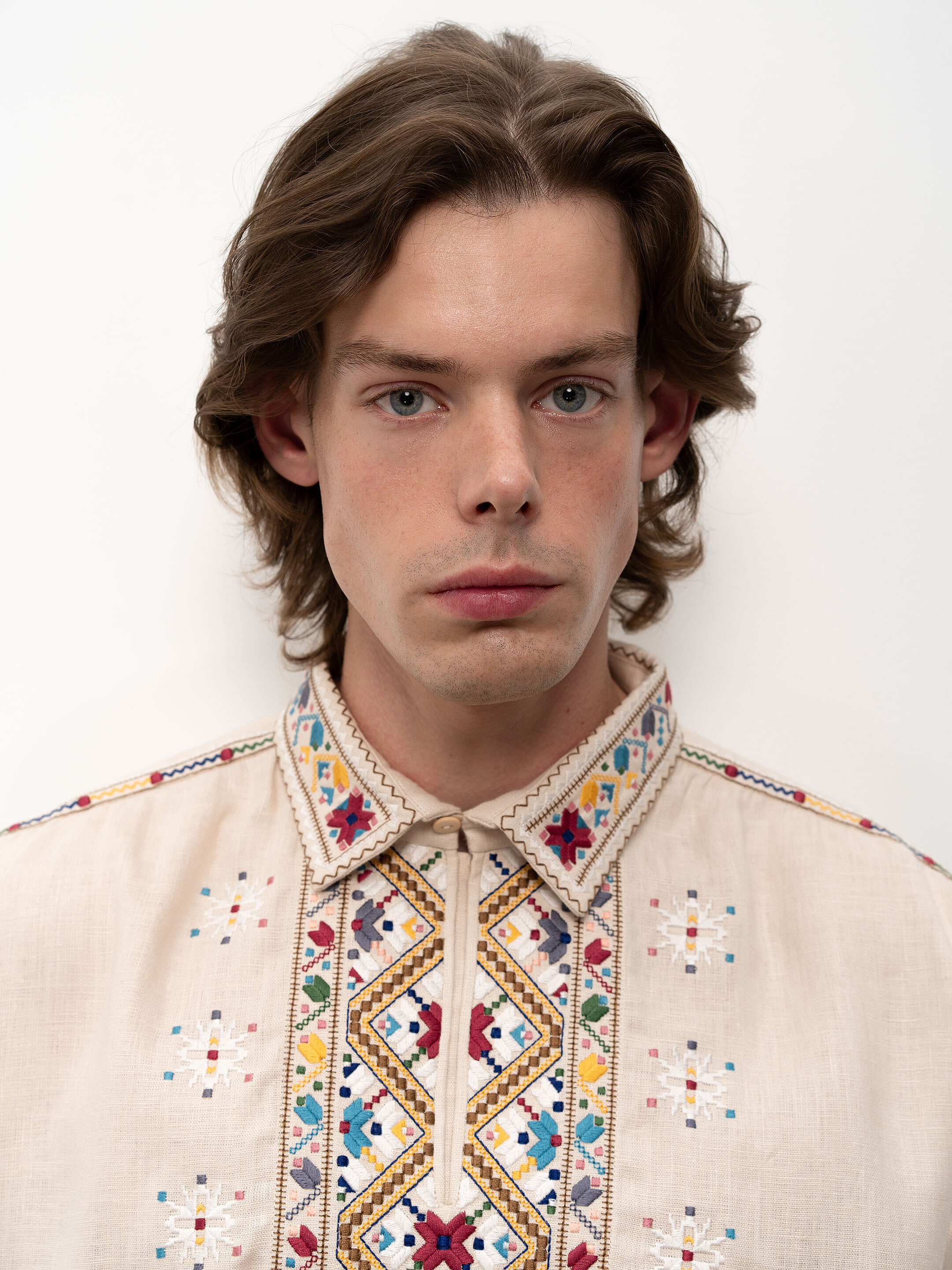 Men's embroidered shirt with collar Veremiy cheap