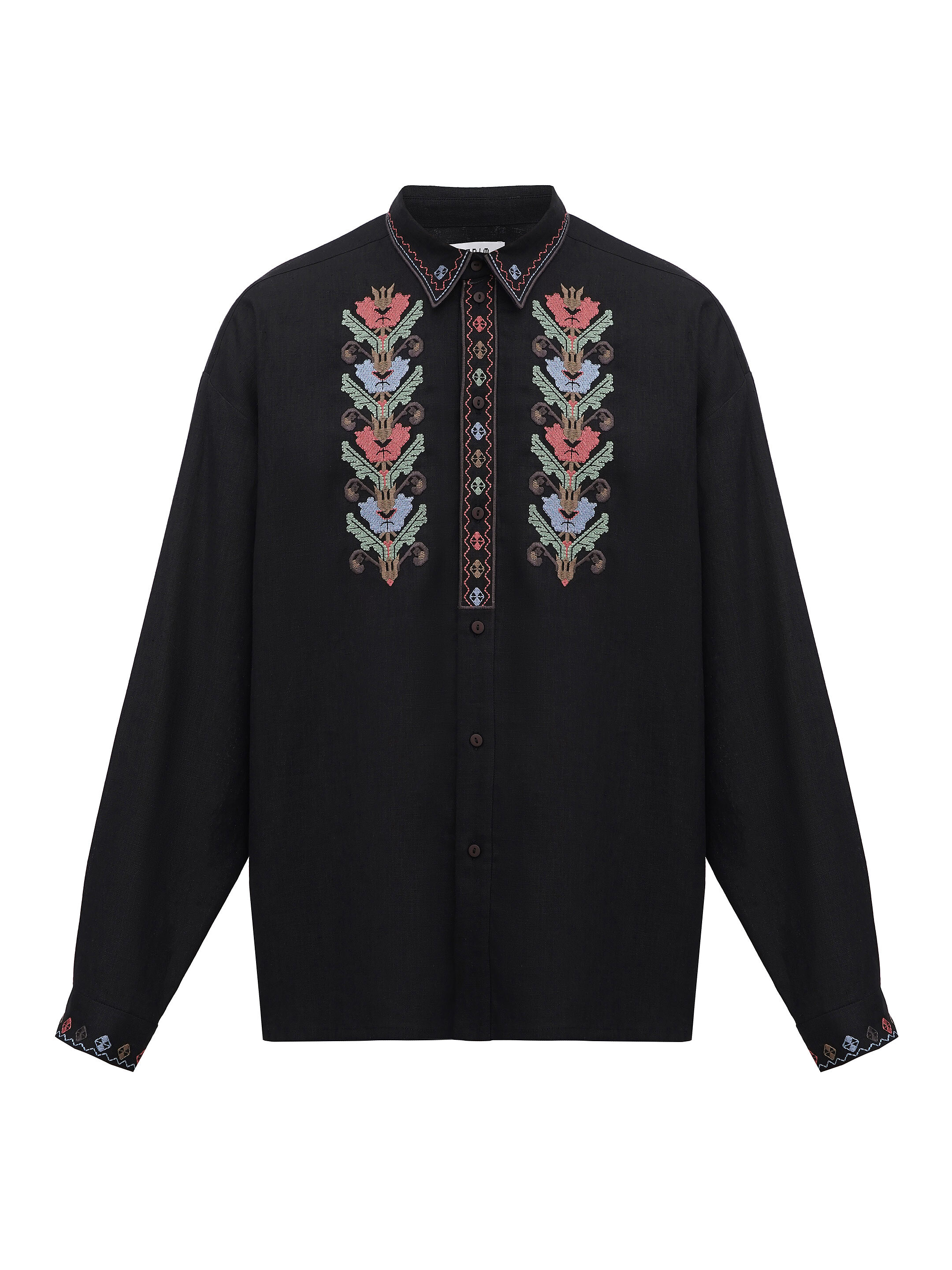 Men's embroidered shirt with a collar Kovel choose