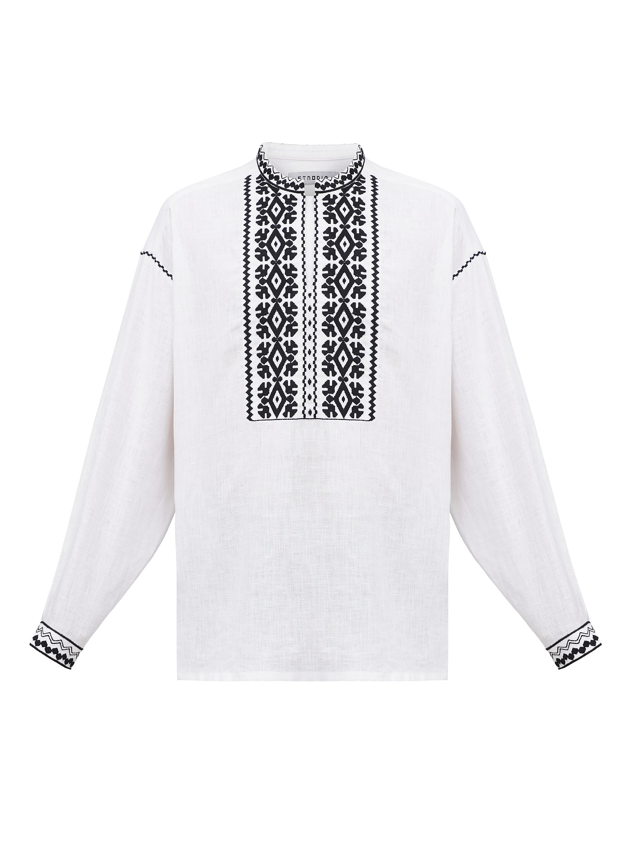 White men's embroidered shirt Kyivska choose