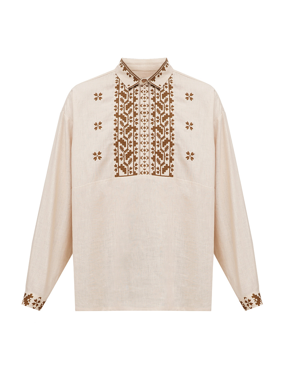 Men's embroidered shirt with a collar Chernihivska [0]