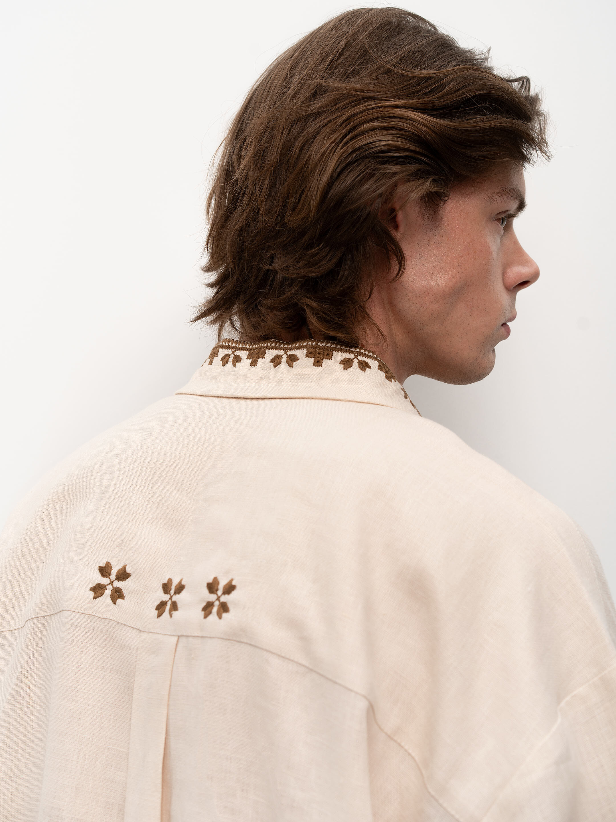 Men's embroidered shirt with a collar Chernihivska ціна