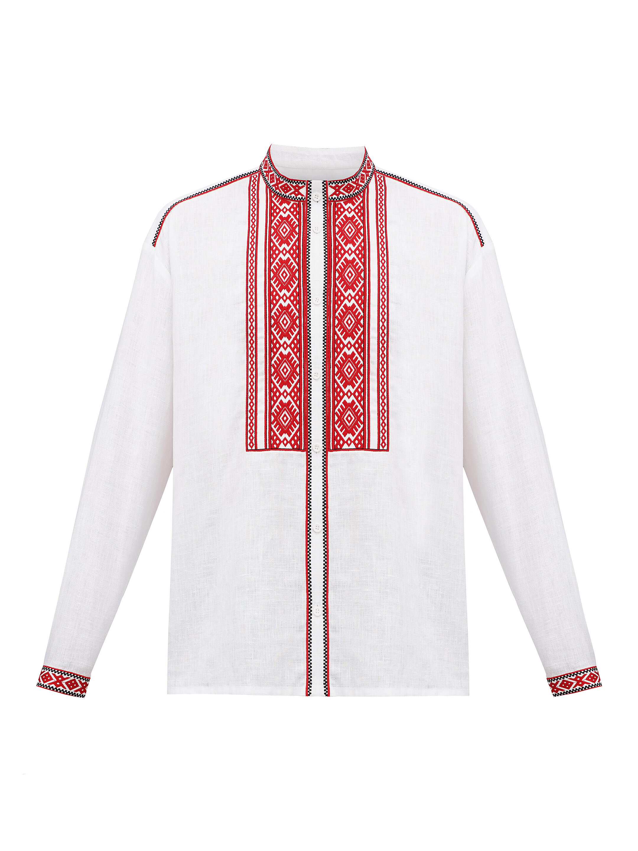 White men's embroidered shirt Zhytomyr Bila choose