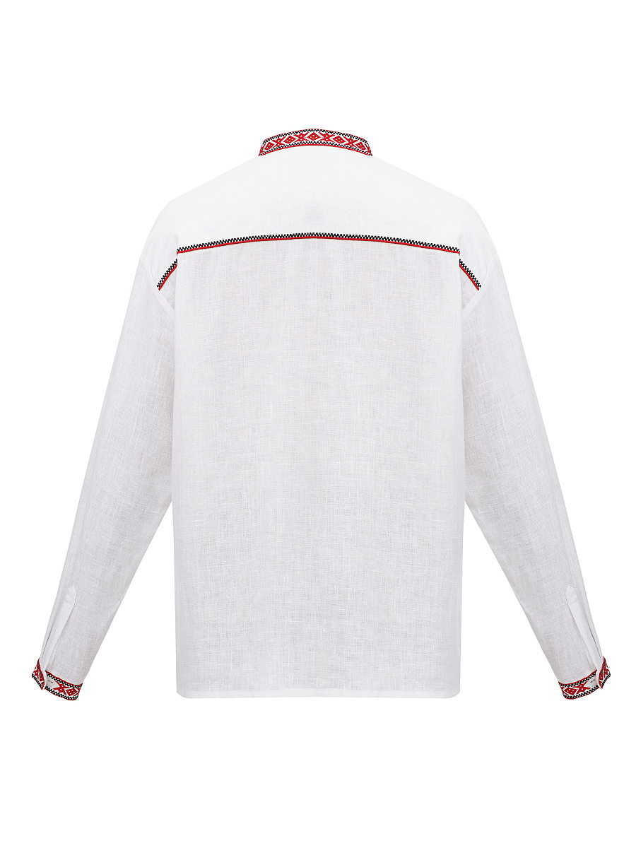 White men's embroidered shirt Zhytomyr Bila [0]