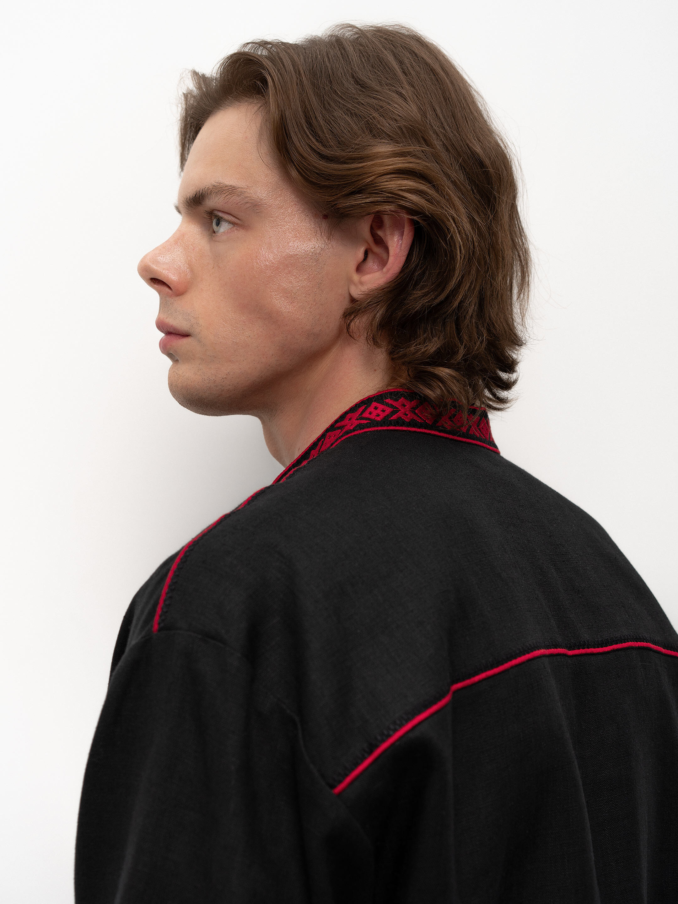 Black men's embroidered shirt Zhytomyr Chorna ціна