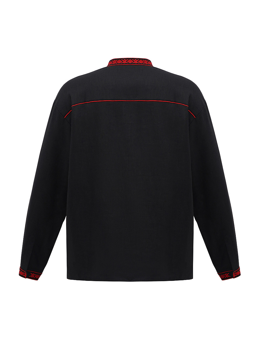 Black men's embroidered shirt Zhytomyr Chorna [0]