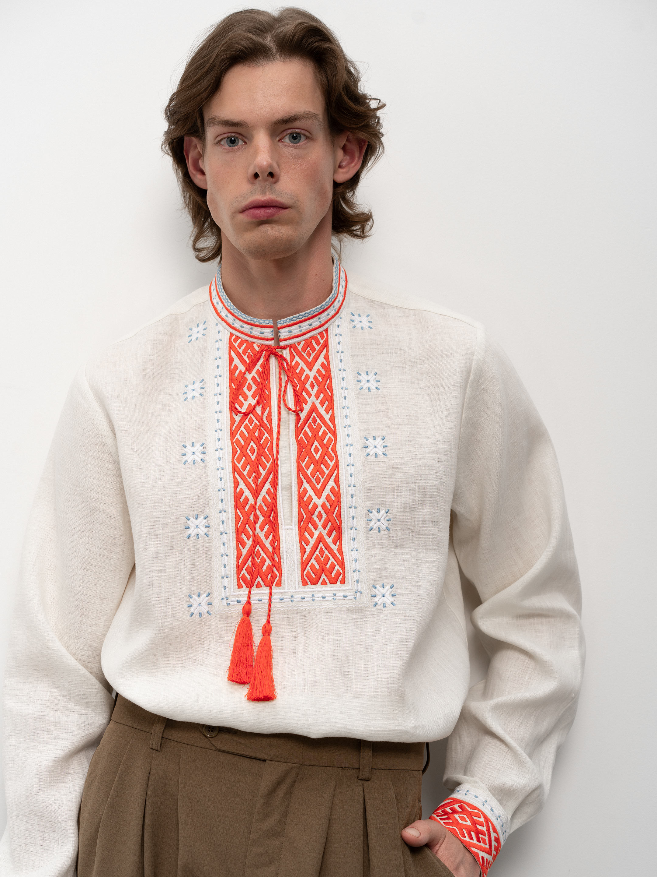 Men's embroidered shirt with collar Veremiy buy in Kyiv, price — Etnodim