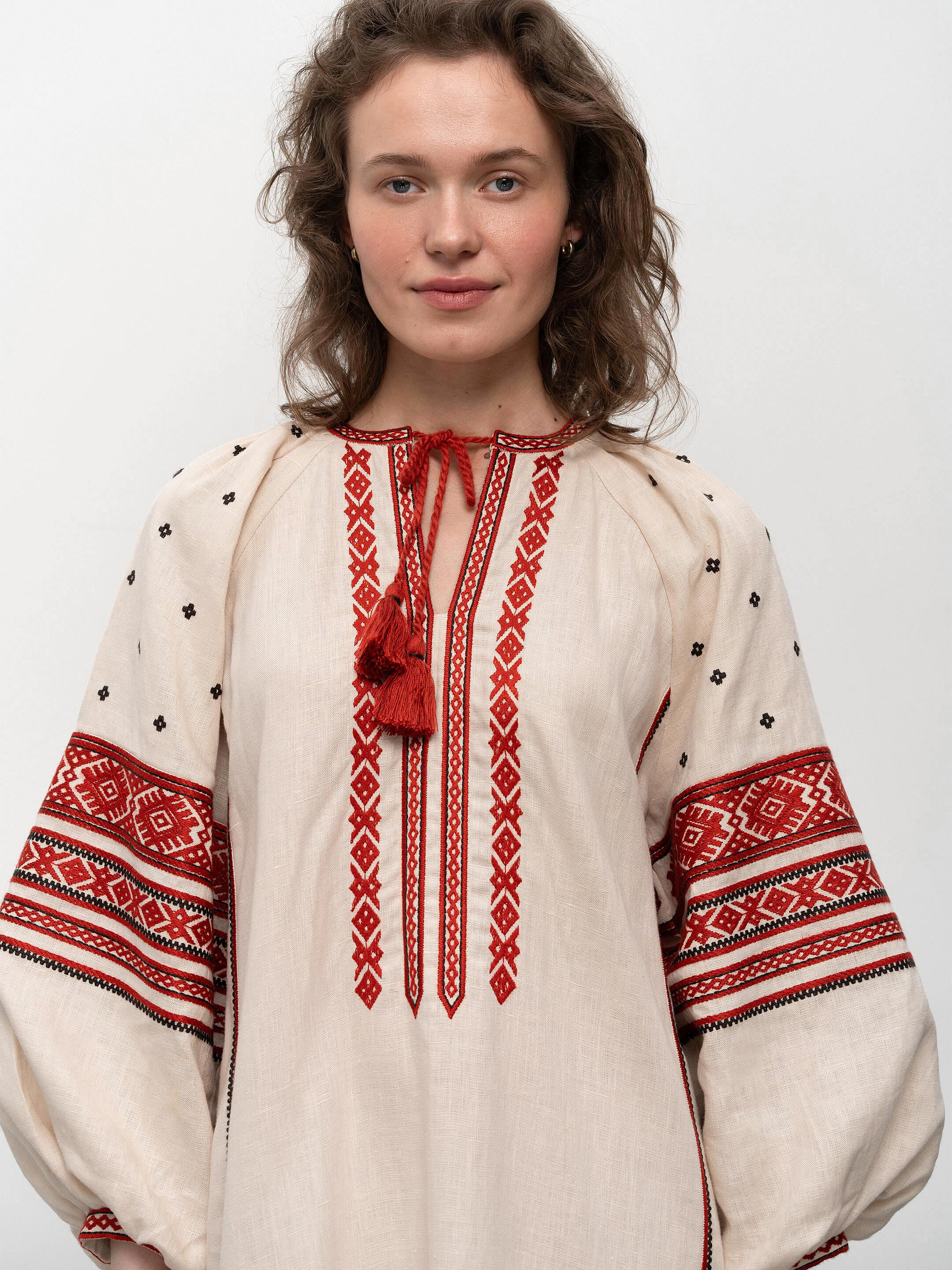 Embroidered dress of the Polissia region Malyn in Ukraine