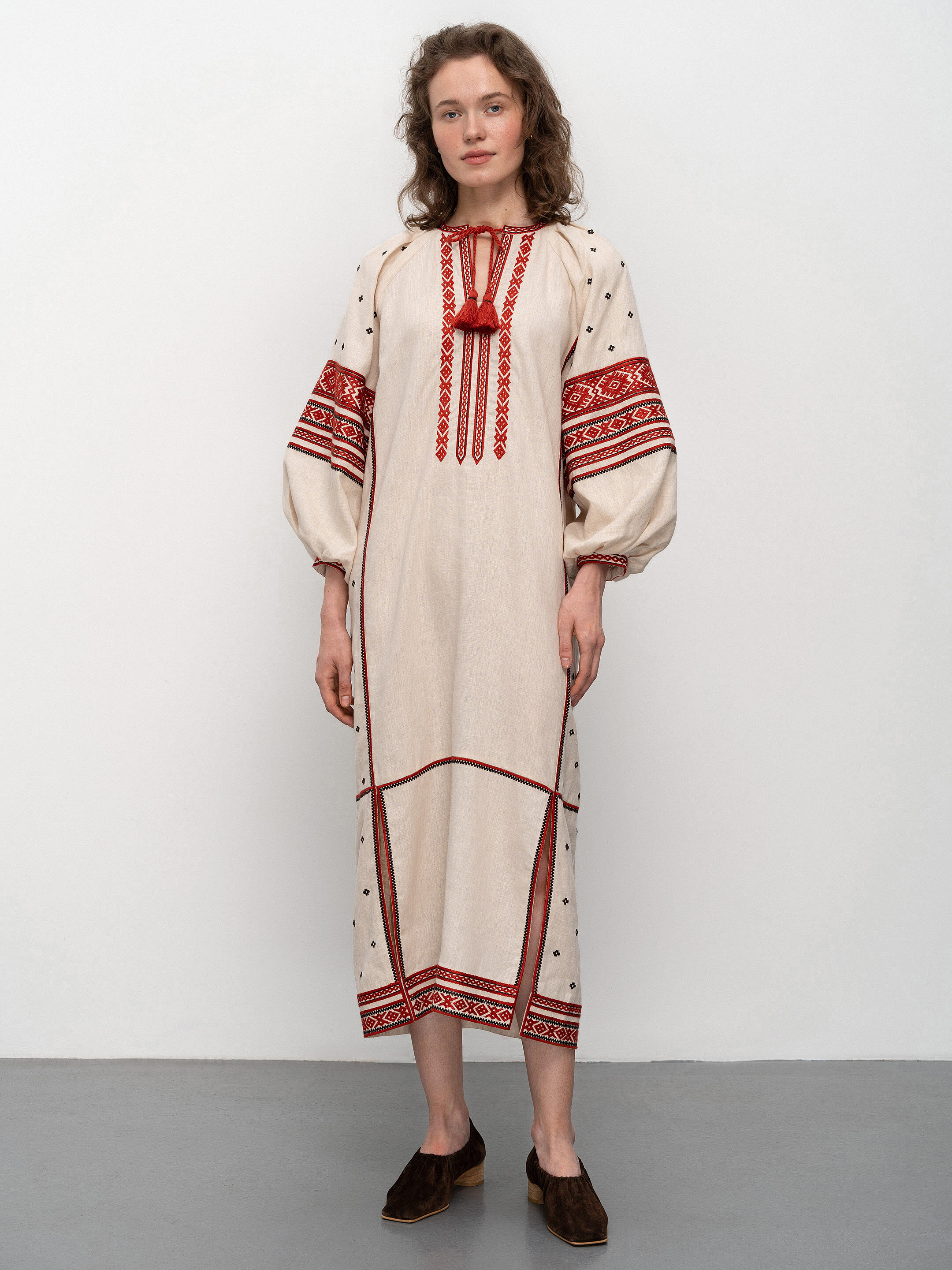 Embroidered dress of the Polissia region Malyn Buy