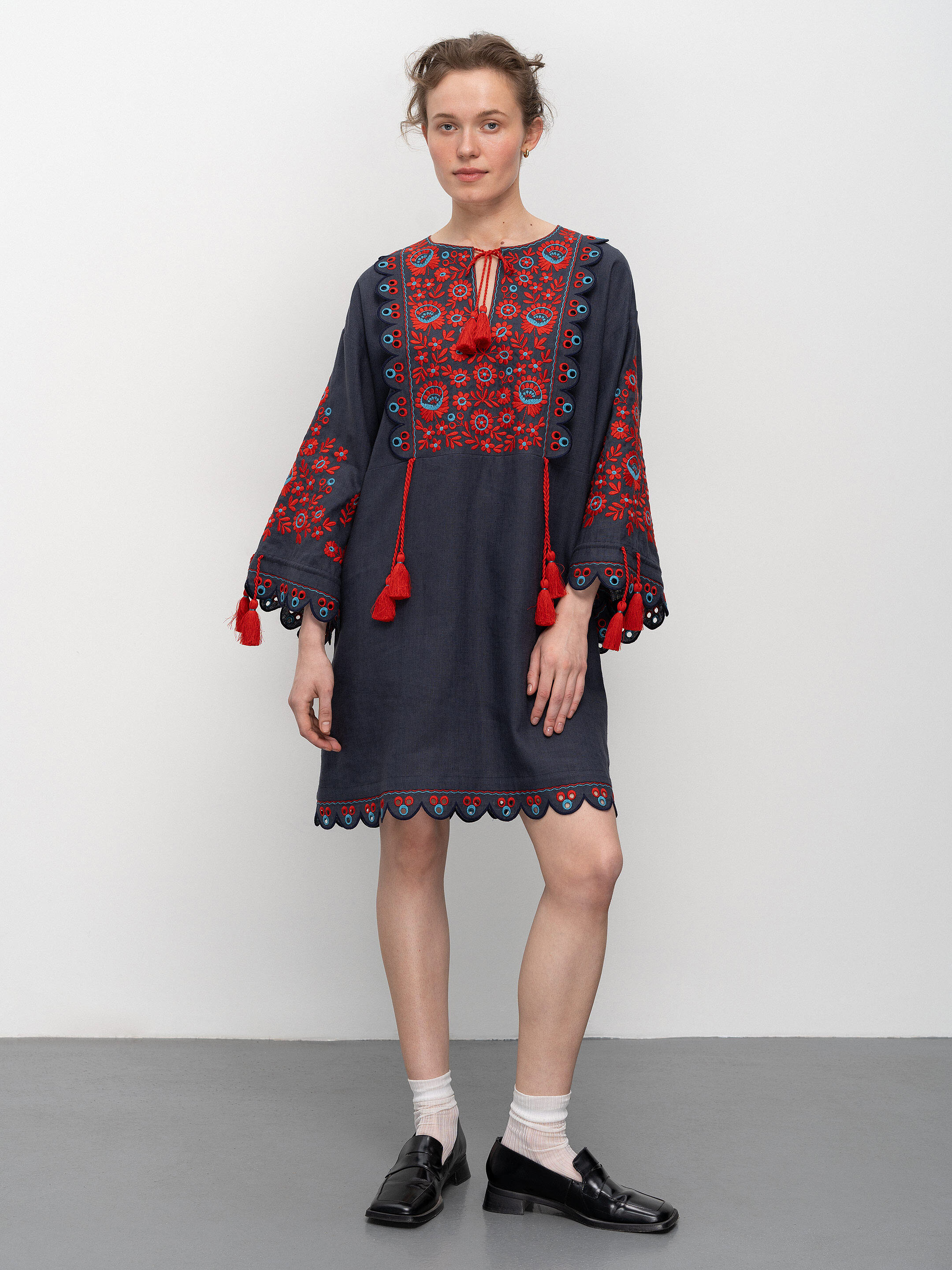 Short embroidered dress Lemky Buy