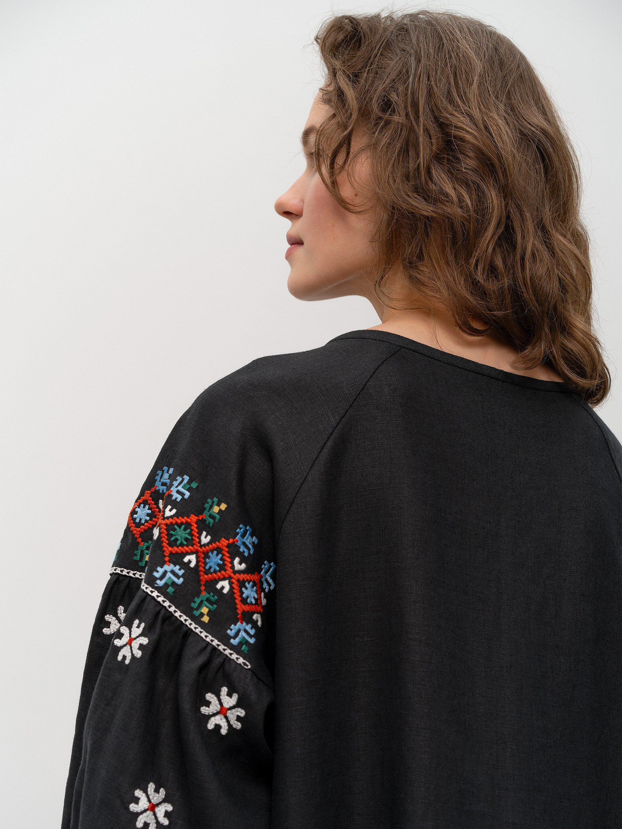 Long embroidered dress of the Podillia region Vinnytska photo