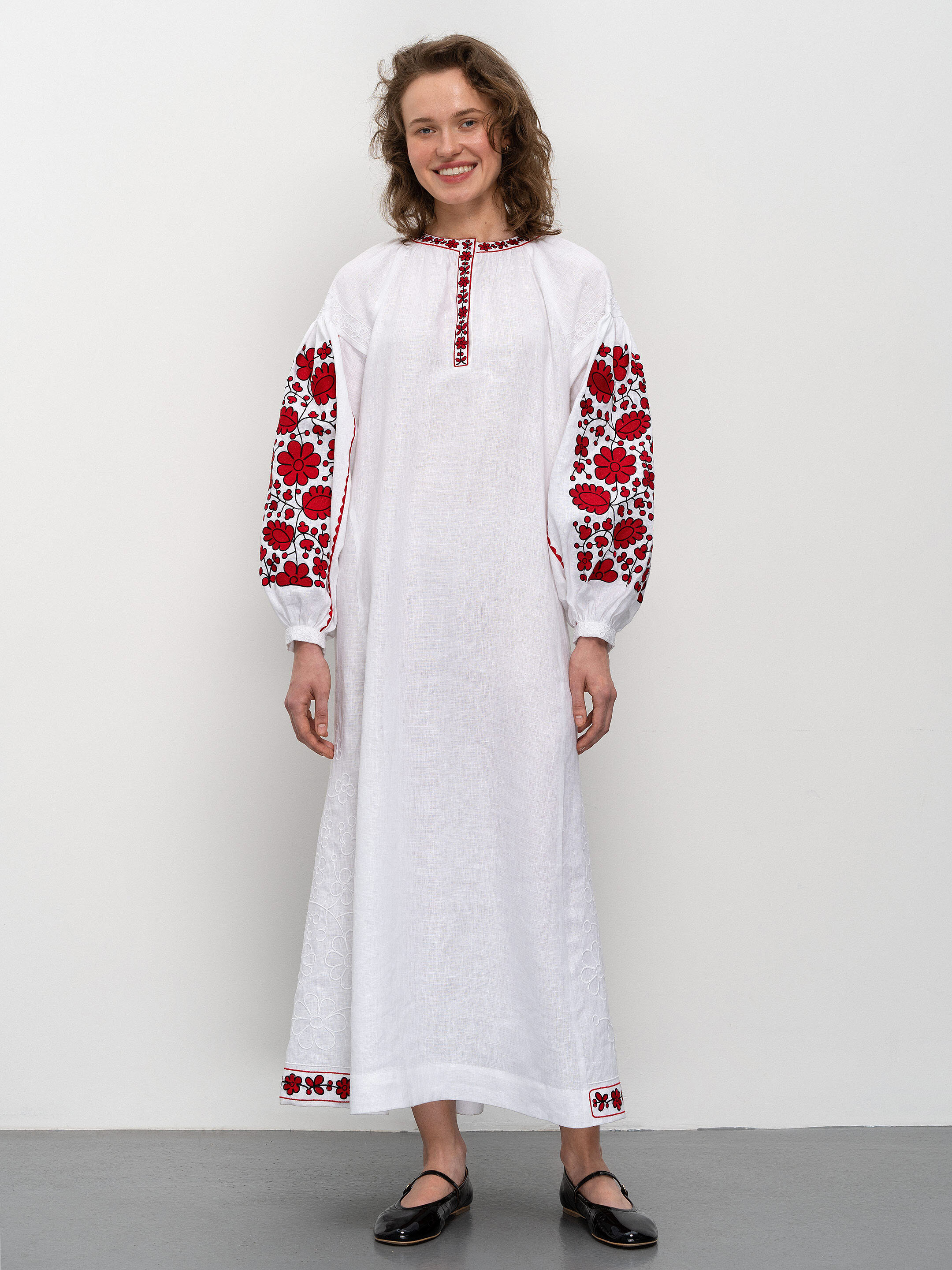 Long embroidered dress Myrhorodska Buy