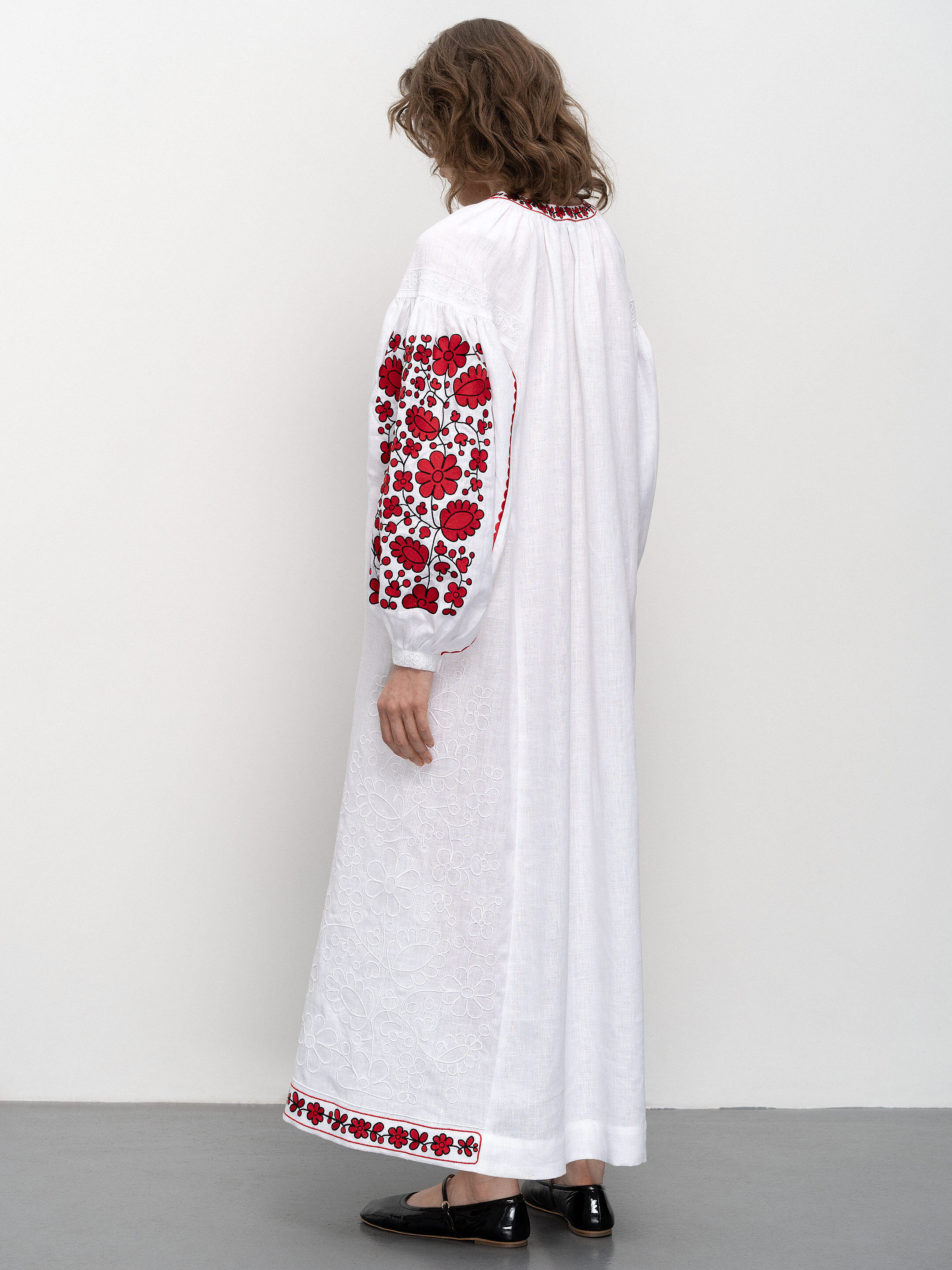 Long embroidered dress Myrhorodska in Ukraine