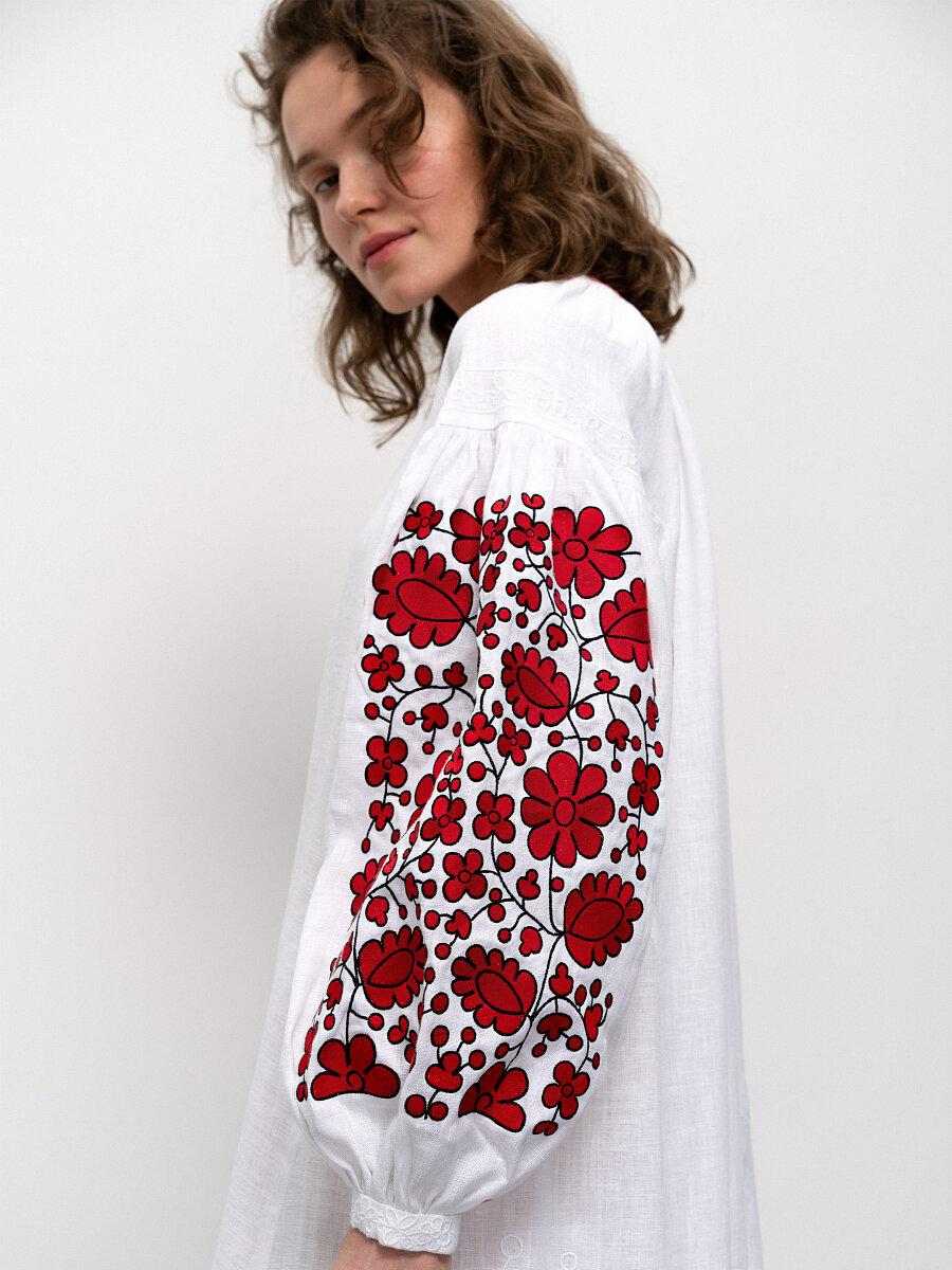 Long embroidered dress Myrhorodska [0]