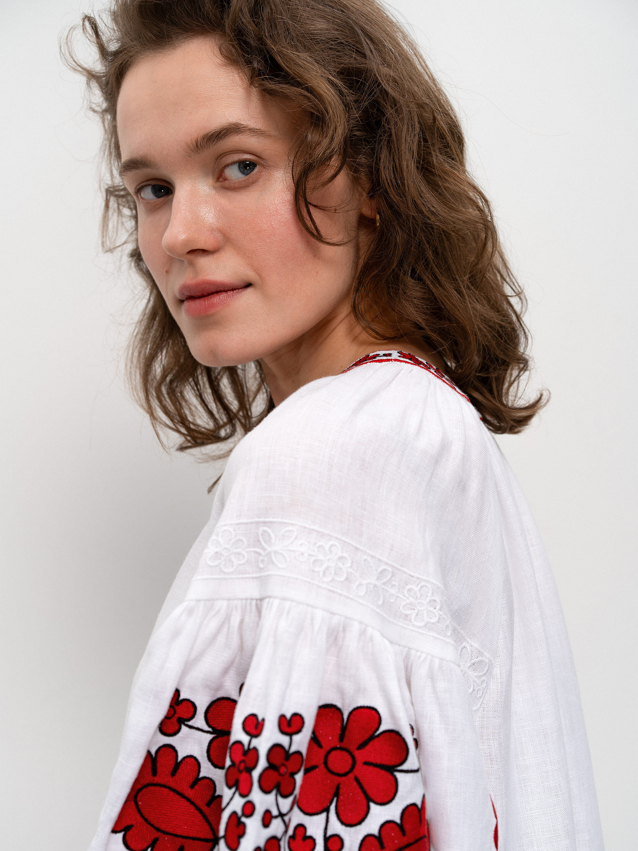 Long embroidered dress Myrhorodska cheap