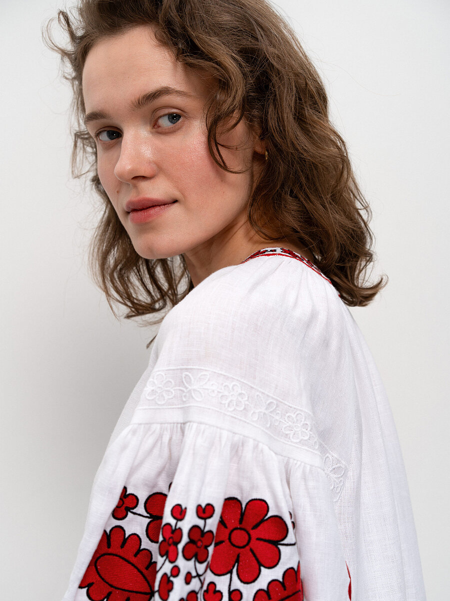 Long embroidered dress Myrhorodska [0]