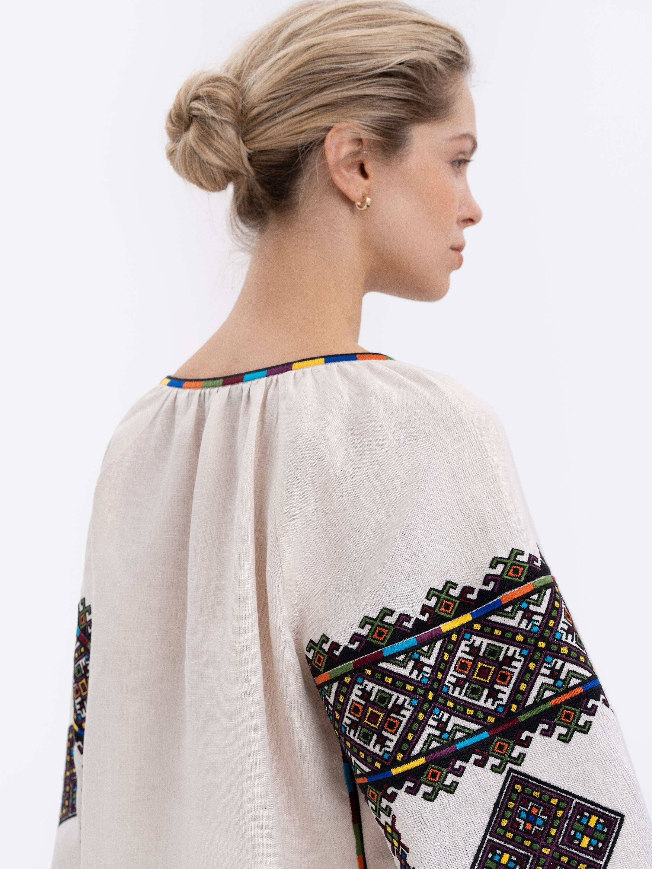 Women's embroidered shirt of the Pokuttia region Galych in Ukraine