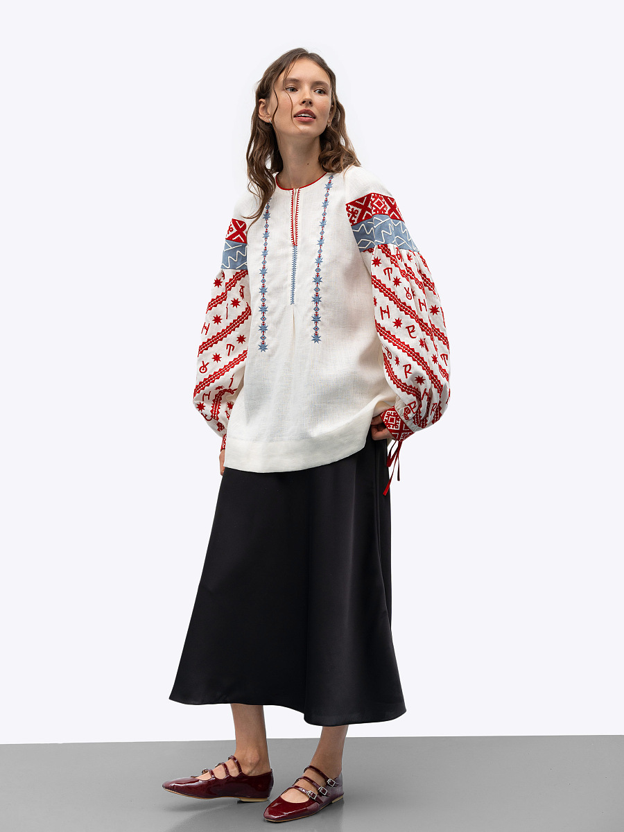 Women's embroidered blouse dedicated to the alphabet Rutenia [0]