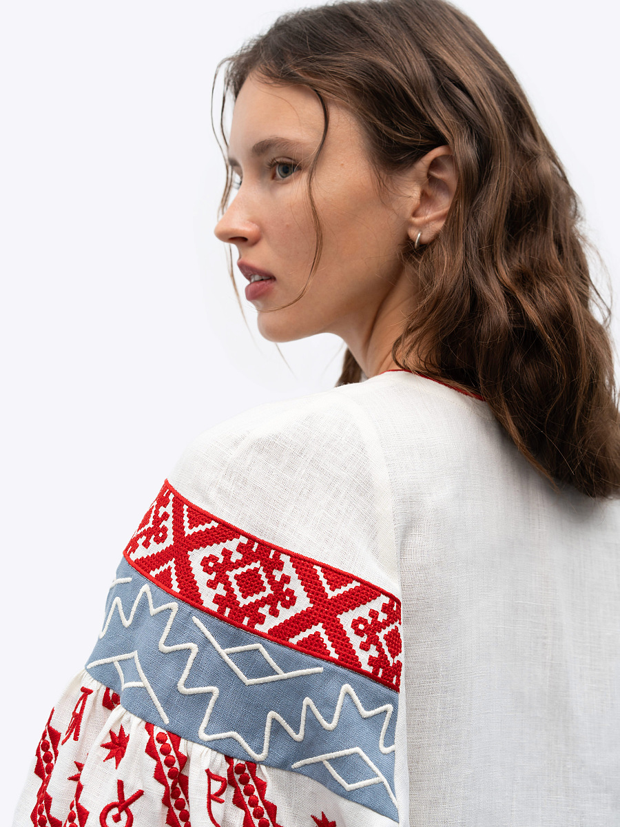 Women's embroidered blouse dedicated to the alphabet Rutenia [0]