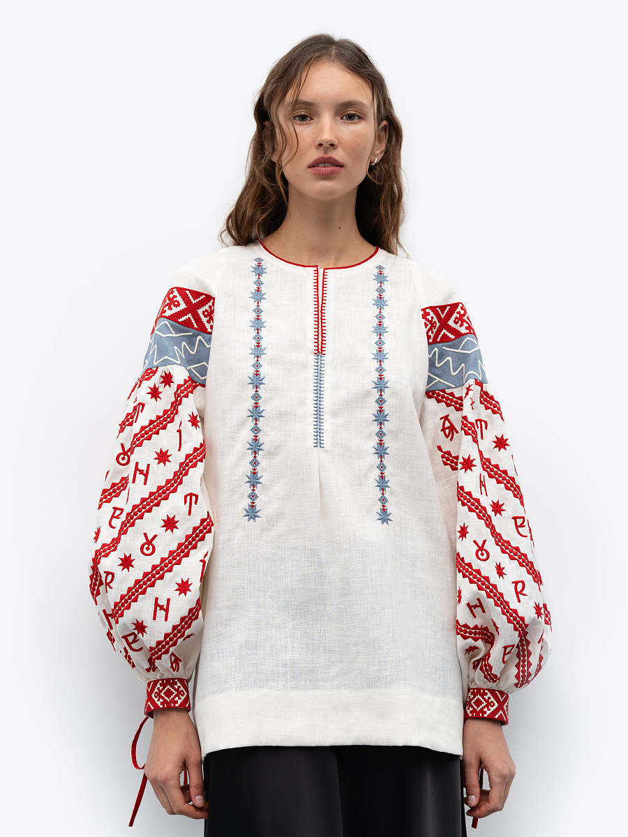 Women's embroidered blouse dedicated to the alphabet Rutenia [0]