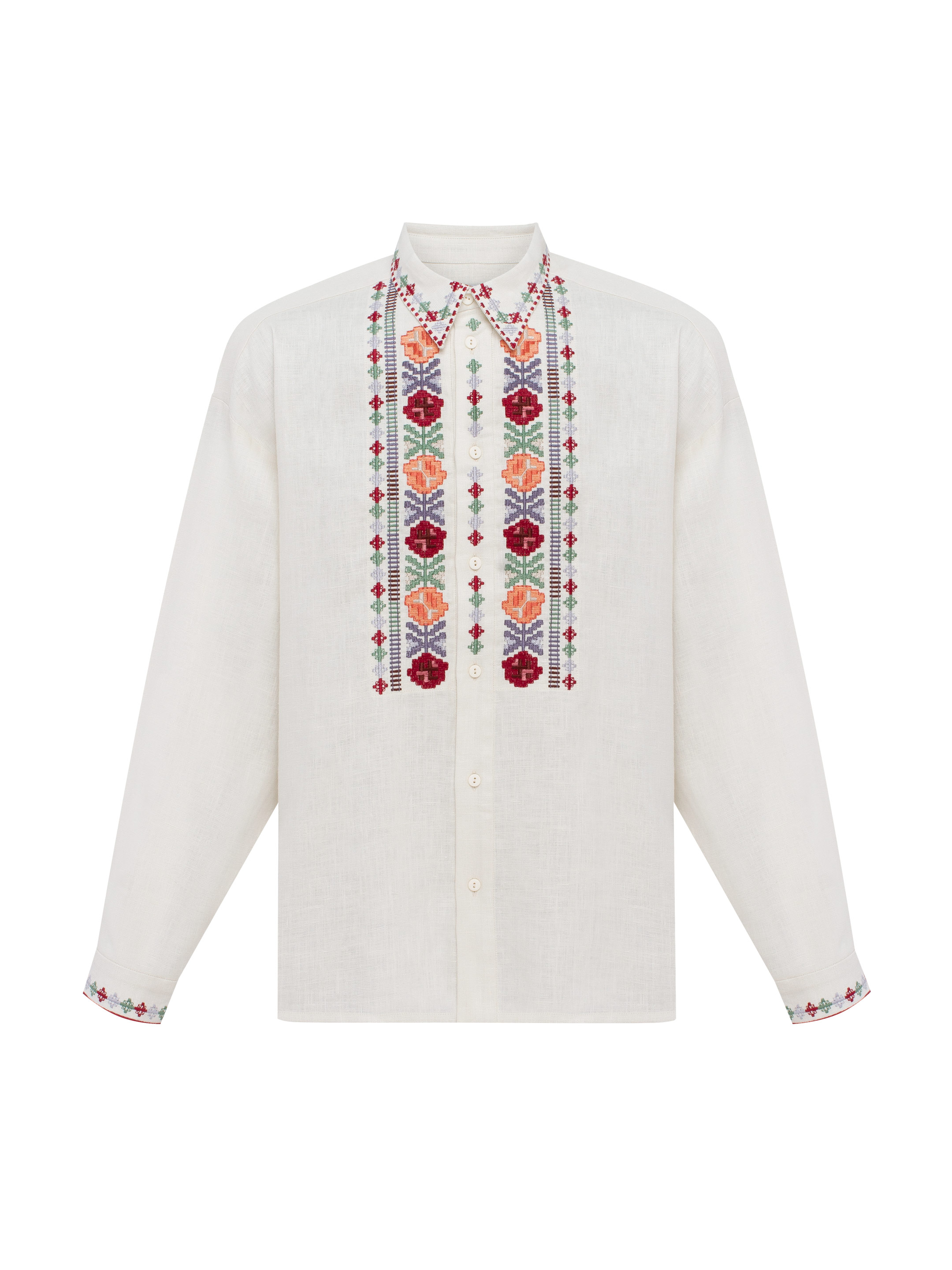 Men's embroidered shirt dedicated to the east Apricot buy in Kyiv
