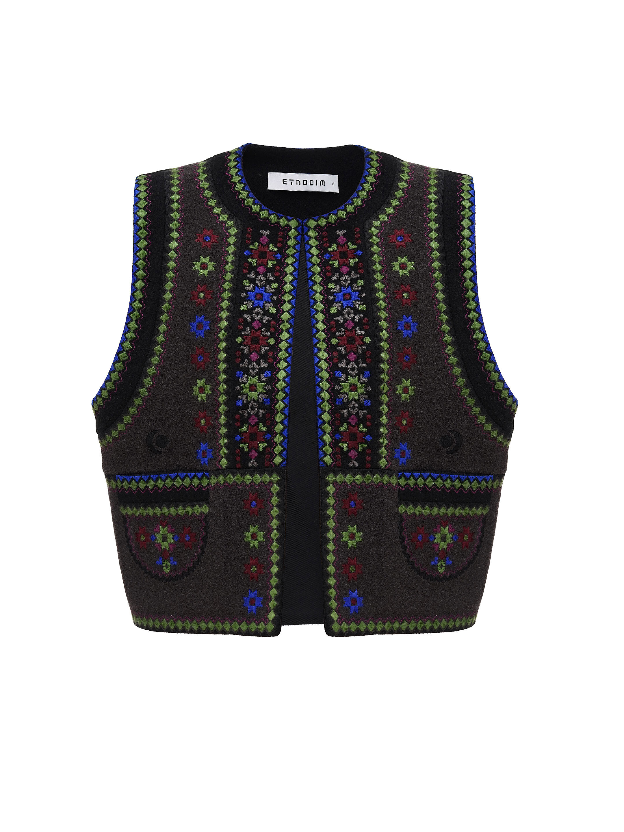 Wool vest with embroidery Zirka choose