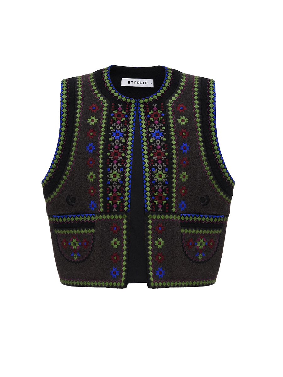 Wool vest with embroidery Zirka [0]