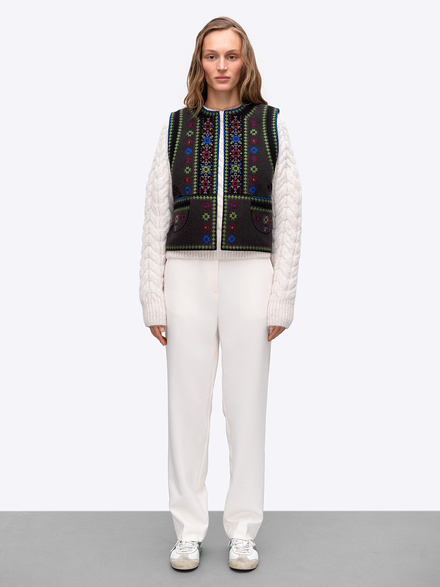 Wool vest with embroidery Zirka [0]