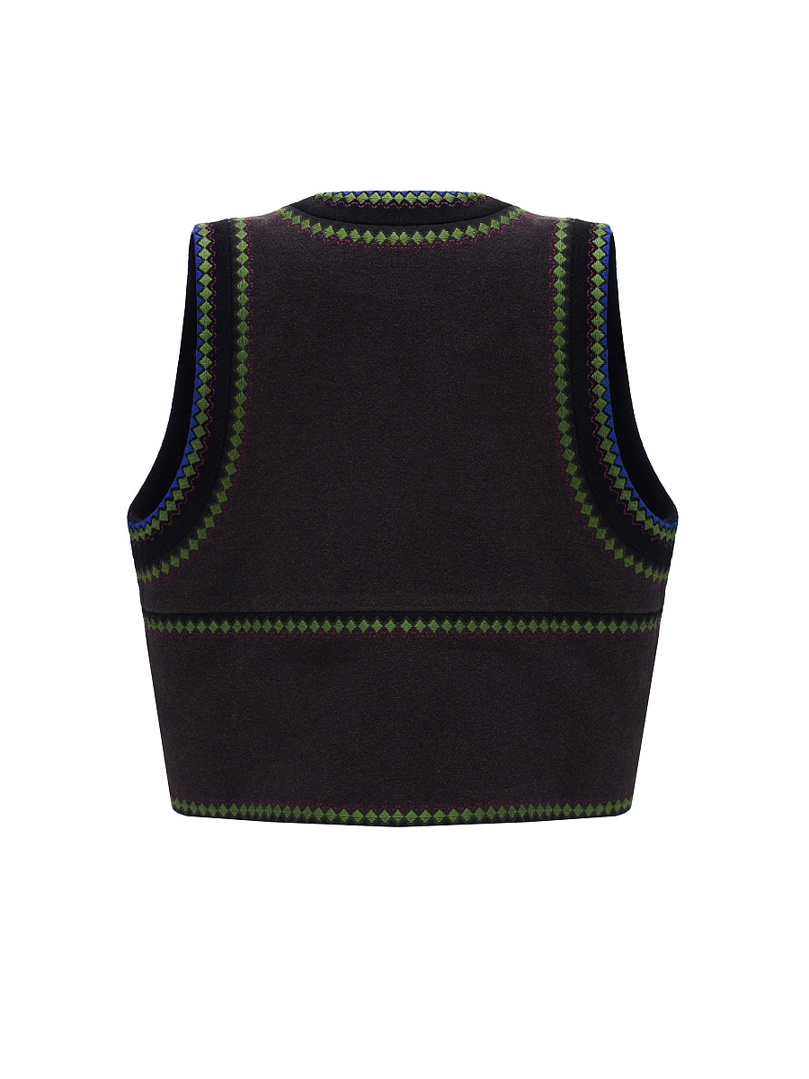 Wool vest with embroidery Zirka [0]