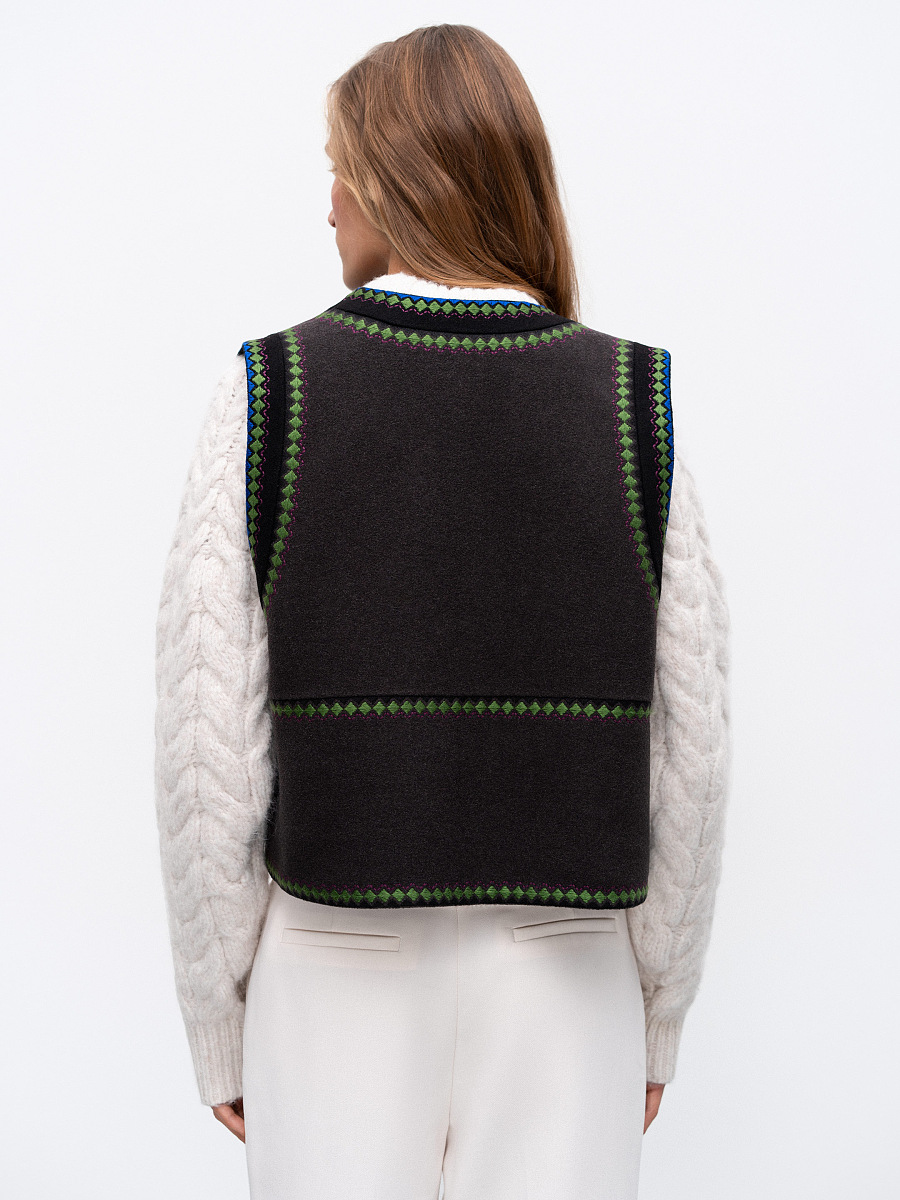 Wool vest with embroidery Zirka [0]