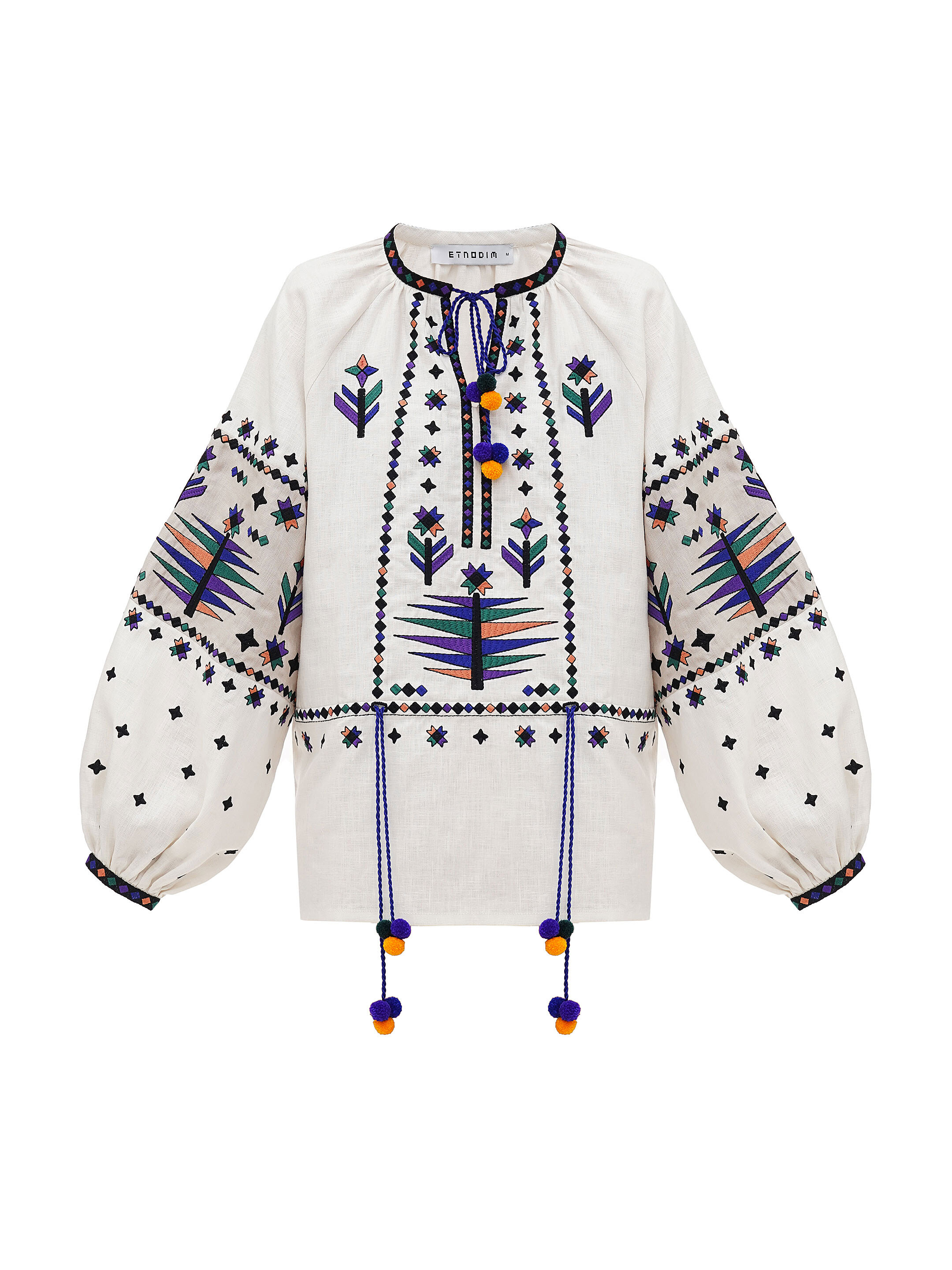 Women's embroidered shirt with geometric embroidery Melanka choose