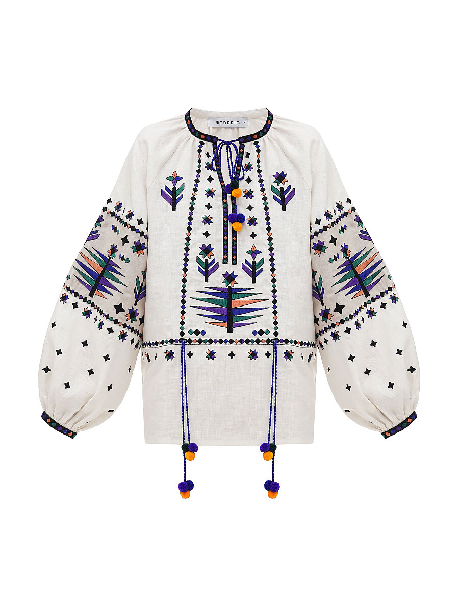 Women's embroidered shirt with geometric embroidery Melanka [0]