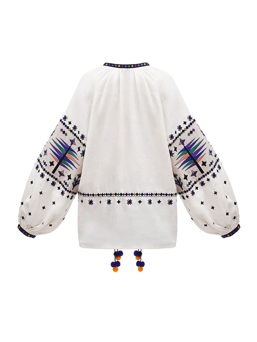 Women's embroidered shirt with geometric embroidery Melanka [0]