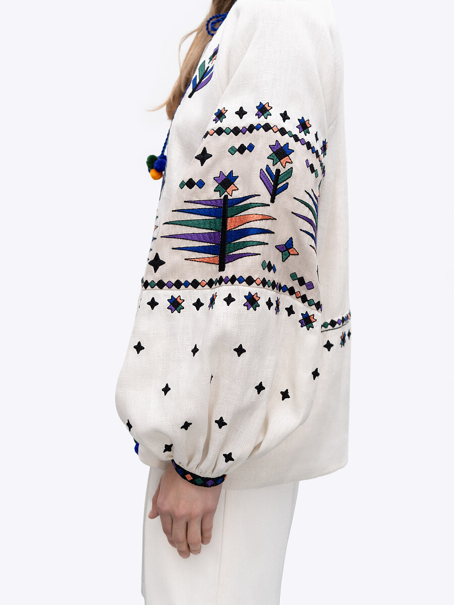 Women's embroidered shirt with geometric embroidery Melanka [0]
