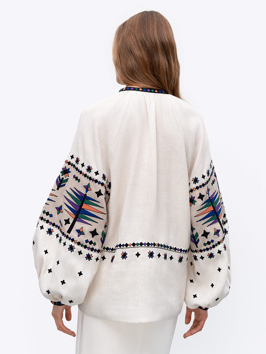 Women's embroidered shirt with geometric embroidery Melanka [0]