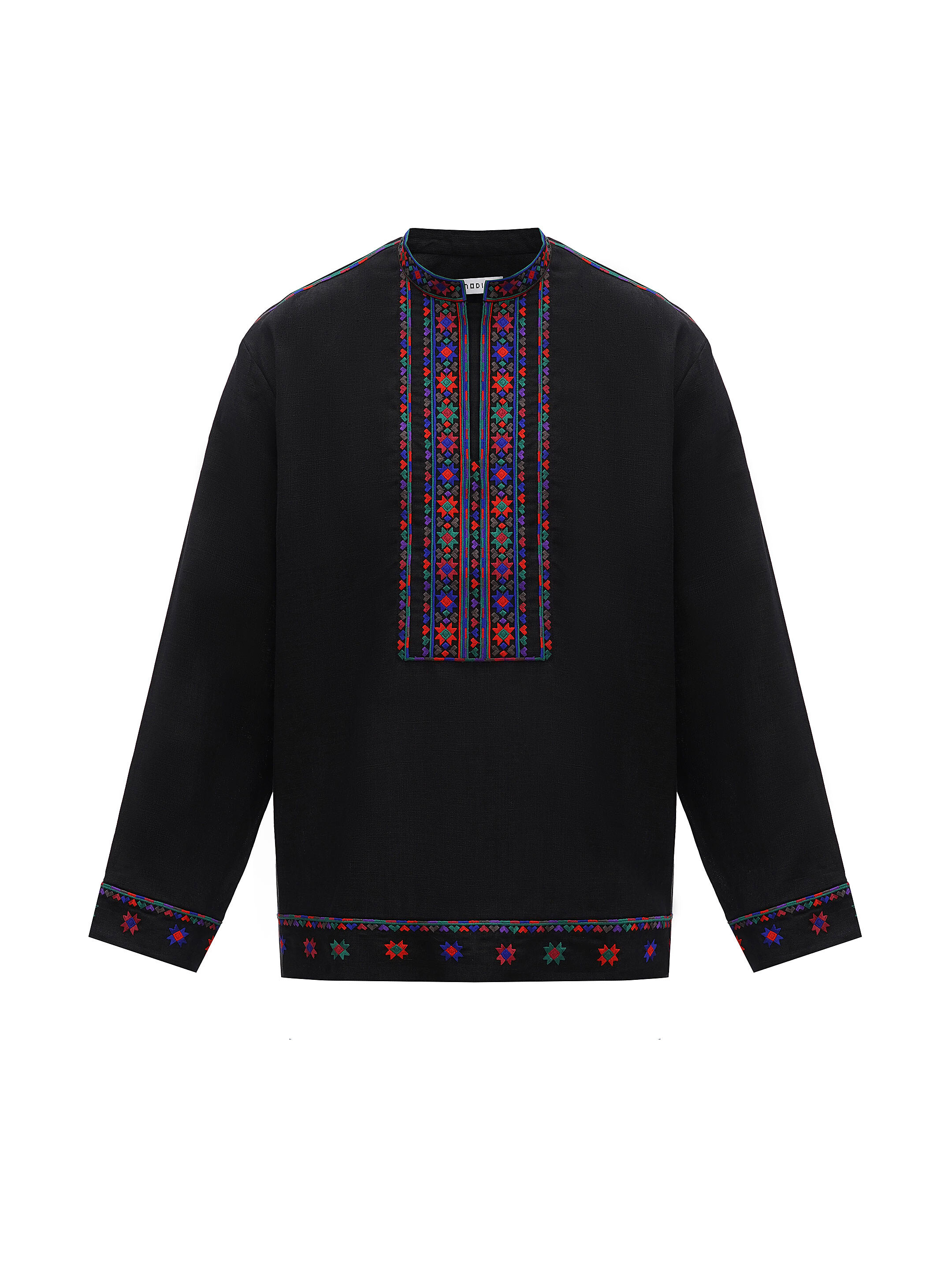 Men's embroidered jacket with a contrasting ornament Shchedryi Vechir choose