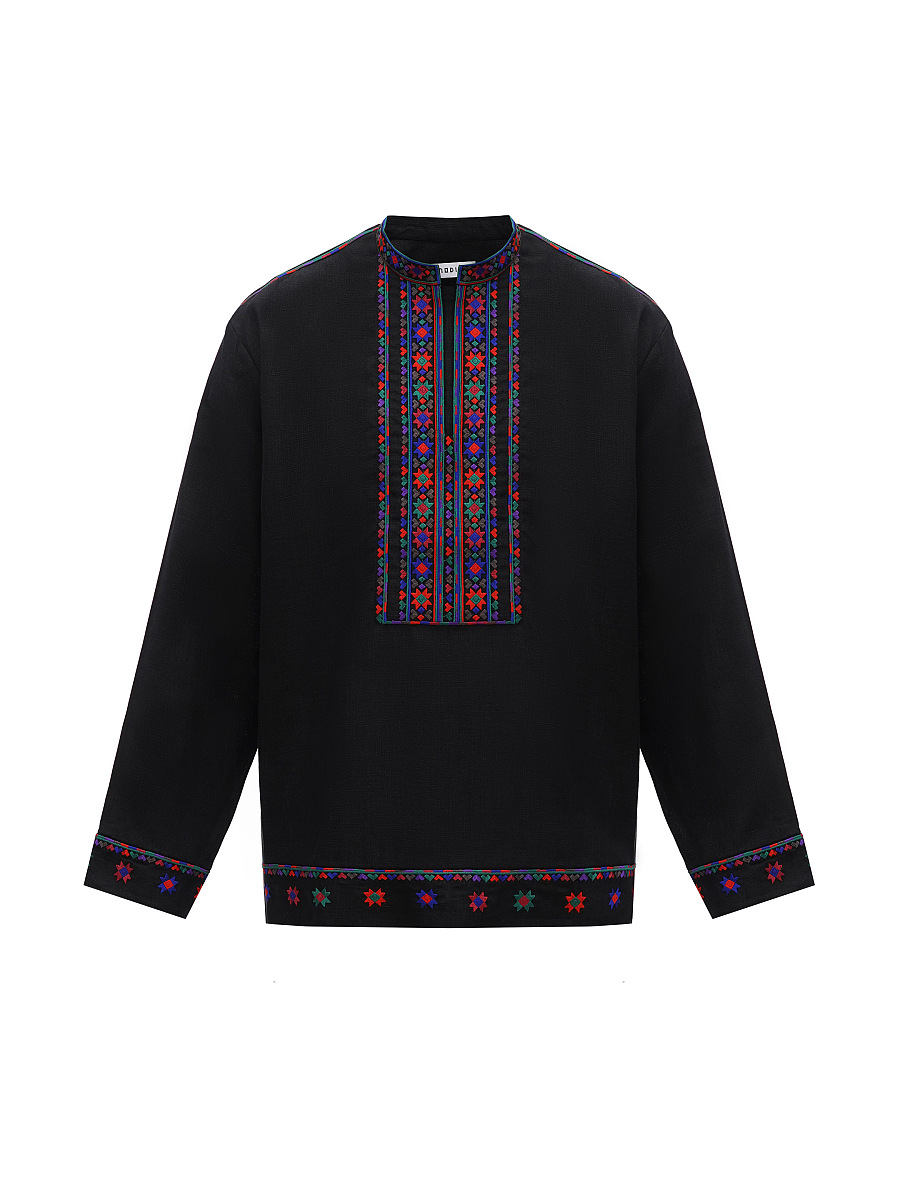 Men's embroidered jacket with a contrasting ornament Shchedryi Vechir [0]