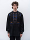 Men's linen shirt on buttons with embroidery Zvir