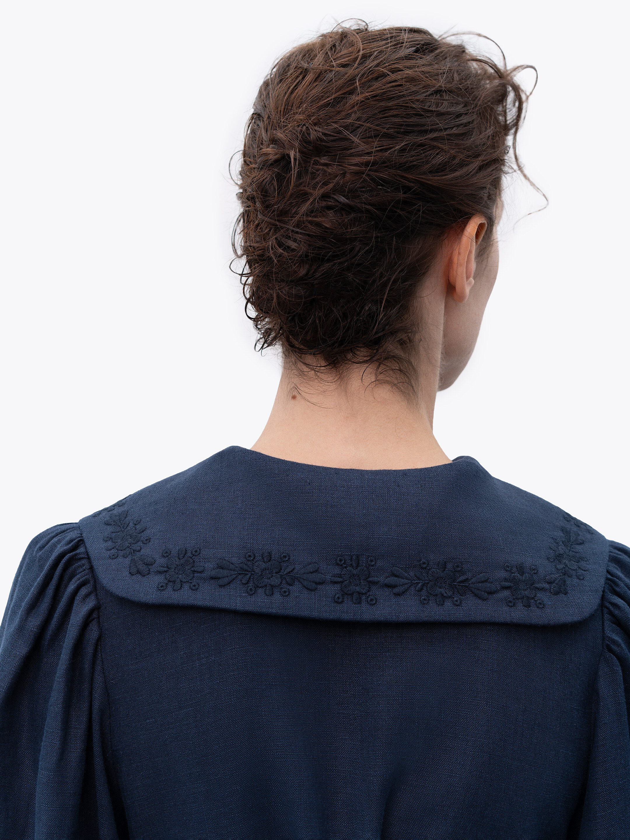 Linen dress with embroidery Pervotsvit Blue in Ukraine