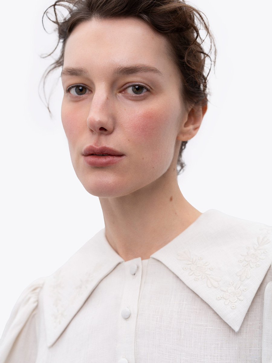 Linen dress with embroidery Pervotsvit Light [0]